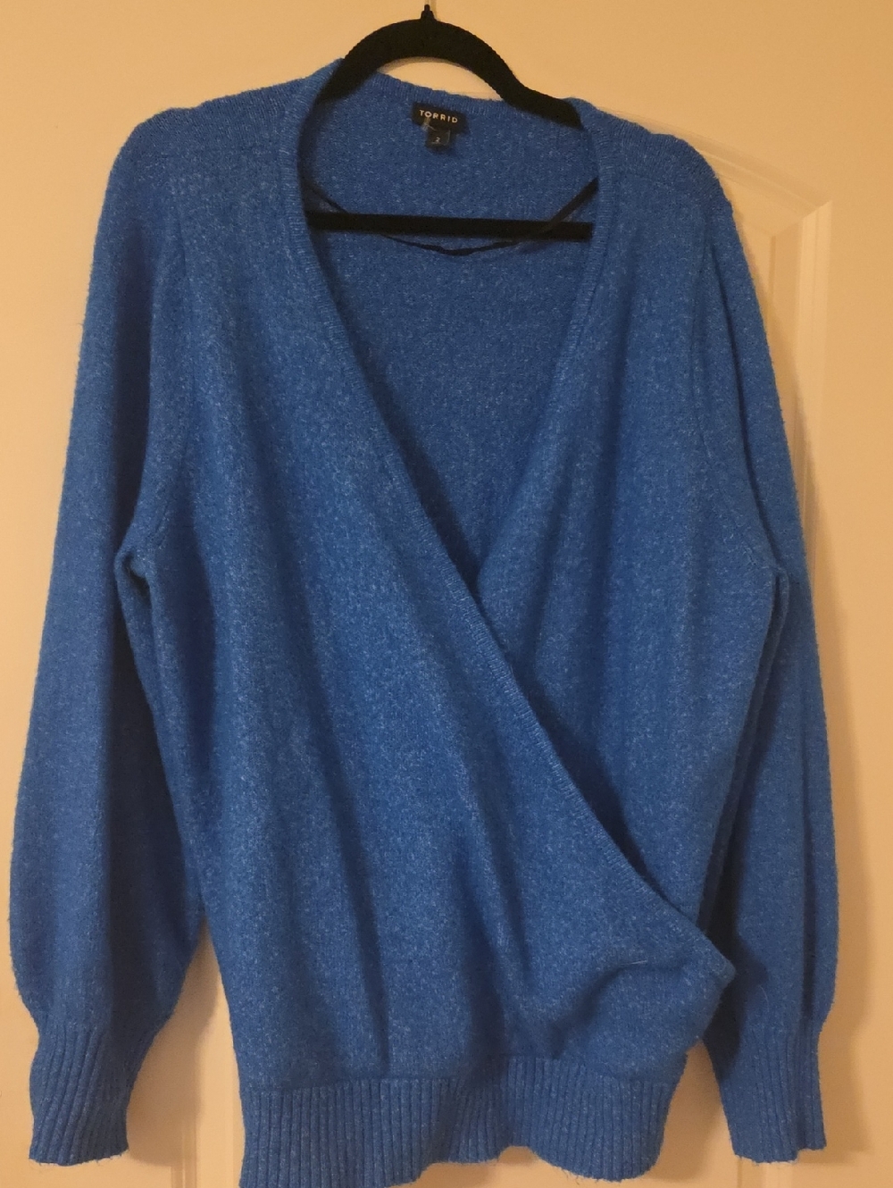 torrid Royal Blue Wrap V-Neck Sweater